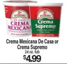 Angelo Caputo's Fresh Market Crema Mexicana De Casa or Crema Supremo offer