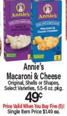 Angelo Caputo's Fresh Market Annie's Macaroni & Cheese offer