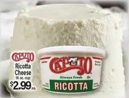 Angelo Caputo's Fresh Market CAPUTO Ricotta Cheese offer