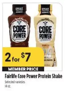 Raley's Fairlife Core Power Protein Shake offer