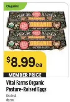 Raley's Vital Farms Organic Pasture-Raised Eggs offer