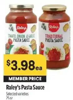 Raley's Raley's Pasta Sauce offer