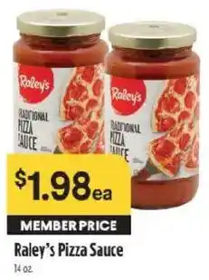Raley's Raley's Pizza Sauce offer