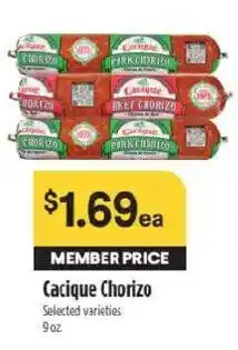 Raley's Cacique Chorizo offer
