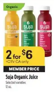 Raley's Suja Organic Juice offer