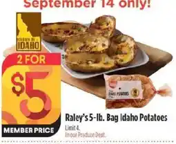 Raley's Raley's 5-lb. Bag Idaho Potatoes offer