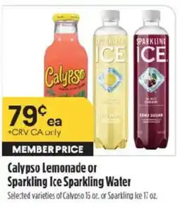 Raley's Calypso Lemonade or Sparkling Ice Sparkling Water offer