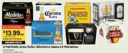 Raley's 12-Pack Modelo, Corona, Pacifico, Stella Artois or Sapporo or 8-Pack Guinness offer
