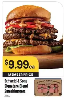 Raley's Schweid & Sons Signature Blend Smashburgers offer