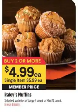 Raley's Raley's Muffins offer
