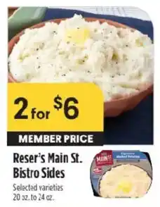 Raley's Reser's Main St. Bistro Sides offer