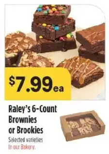 Raley's Raley's 6-Count Brownies or Brookies offer