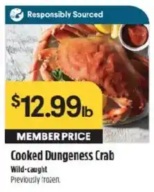 Raley's Cooked Dungeness Crab offer