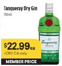 Raley's Tanqueray Dry Gin offer