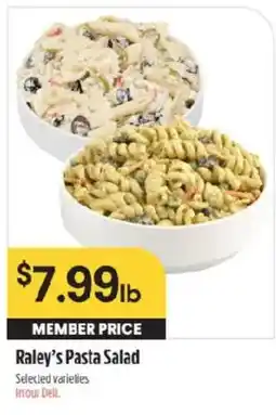 Raley's Raley's Pasta Salad offer