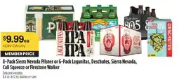 Raley's 8-Pack Sierra Nevada Pilsner or 6-Pack Lagunitas, Deschutes, Sierra Nevada, Cali Squeeze or Firestone Walker offer