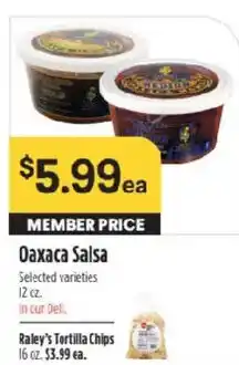 Raley's Daxaca Salsa offer