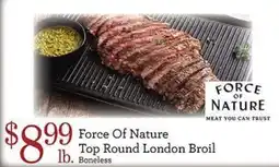 Yoke's Fresh Market Force Of Nature Top Round London Broil Boneless offer