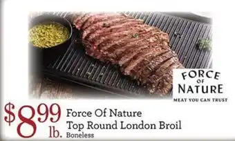 Force Of Nature Top Round London Broil Boneless