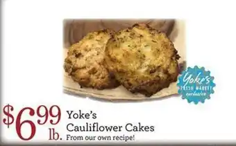 Yoke's Cauliflower Cakes