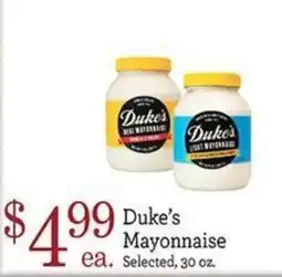 Yoke's Fresh Market Duke's Mayonnaise offer