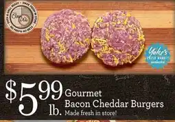 Yoke's Fresh Market Yoke's Gourmet Bacon Cheddar Burgers offer