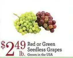 Yoke's Fresh Market Red or Green Seedless Grapes offer