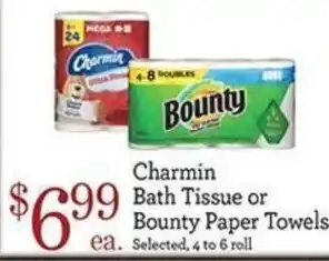 Yoke's Fresh Market Charmin Bath Tissue or Bounty Paper Towels offer