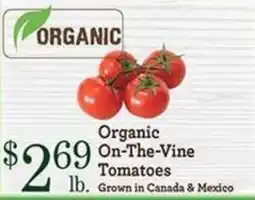 Yoke's Fresh Market Organic On-The-Vine Tomatoes offer