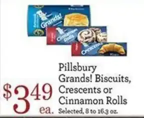 Pillsbury Grands! Biscuits, Crescents or Cinnamon Rolls