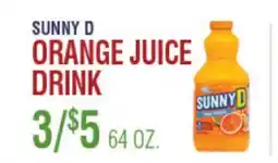 Circus Fruits SUNNY D ORANGE JUICE DRINK offer
