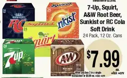 Big Saver Foods 7-Up, Squirt, A&W Root Beer, Sunkist or RC Cola offer