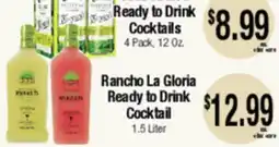 Big Saver Foods Rancho La Gloria Ready to Drink Cocktail offer