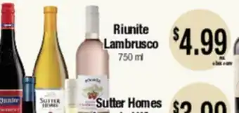 Big Saver Foods Riunite Lambrusco offer