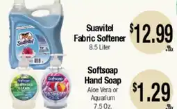 Big Saver Foods Suavitel Fabric Softener, Softsoap Hand Soap offer