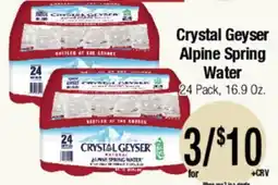 Big Saver Foods Crystal Geyser Alpine Spring Water offer