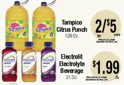 Big Saver Foods Tampico Citrus Punch, Electrolit Electrolyte Beverage offer
