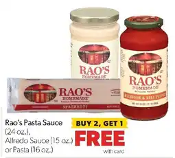 Family Fresh Market Rao's Pasta Sauce, Alfredo Sauce or Pasta offer
