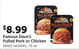 Fareway Famous Dave's Pulled Pork or Chicken offer