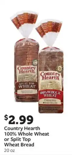 Fareway Country Hearth 100% Whole Wheat or Split Top Wheat Bread offer