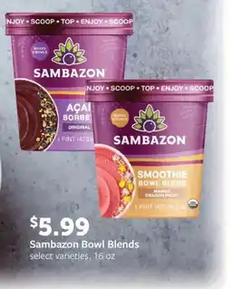 Fareway Sambazon Bowl Blends offer