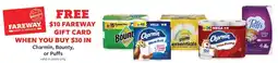 Fareway Free Fareway Gift Card When You Buy $30 In Charmin, Bounty, or Puffs offer