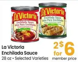 Safeway La Victoria Enchilada Sauce offer