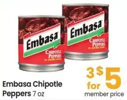 Safeway Embasa Chipotle Peppers offer