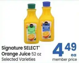 Safeway Signature Select Orange Juice offer