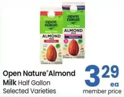 Safeway Open Nature Almond Milk offer