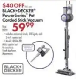 Boscov's Black+Decker PowerSeries Pet Corded Stick Vacuum offer