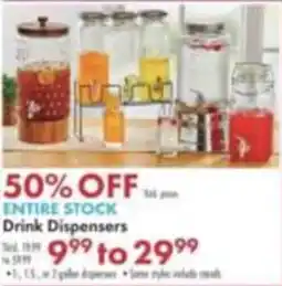 Boscov's Drink Dispensers offer
