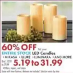 Boscov's Led Candles offer