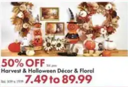 Boscov's Harvest & Halloween Decor & Floral offer